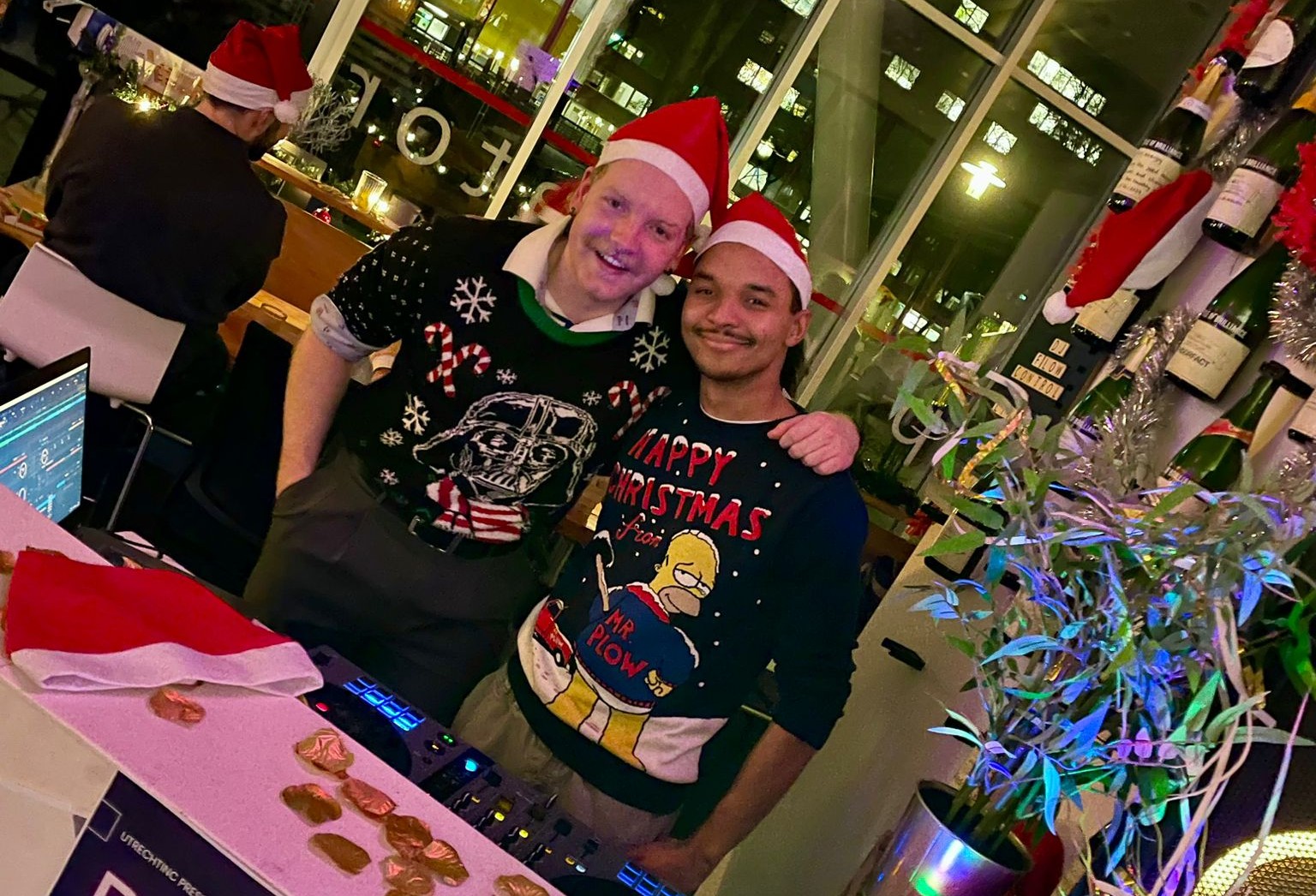 Moai at Christmas Party at UtrechtInc